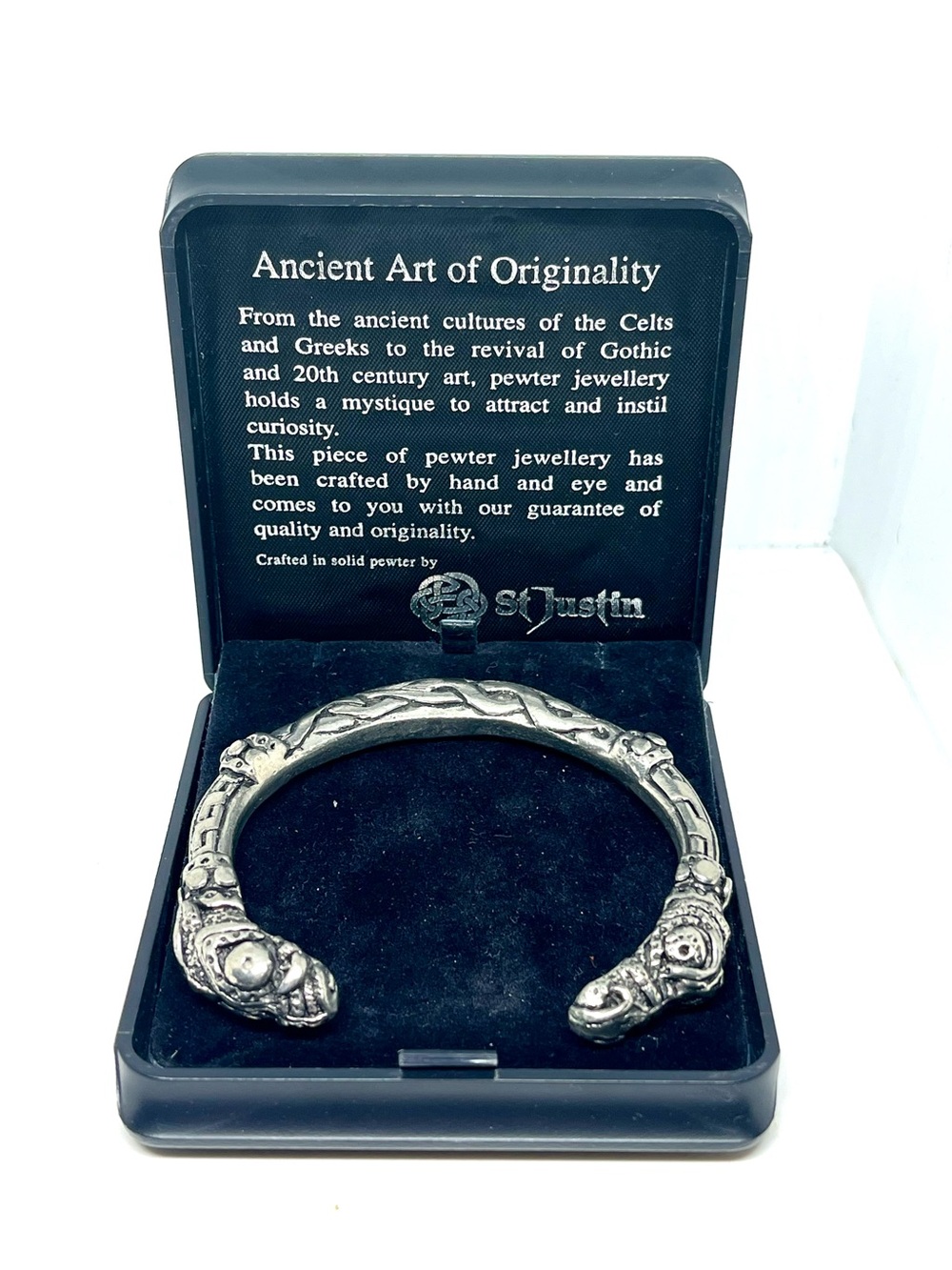 St. Justin Serpent Head Torc Bangle